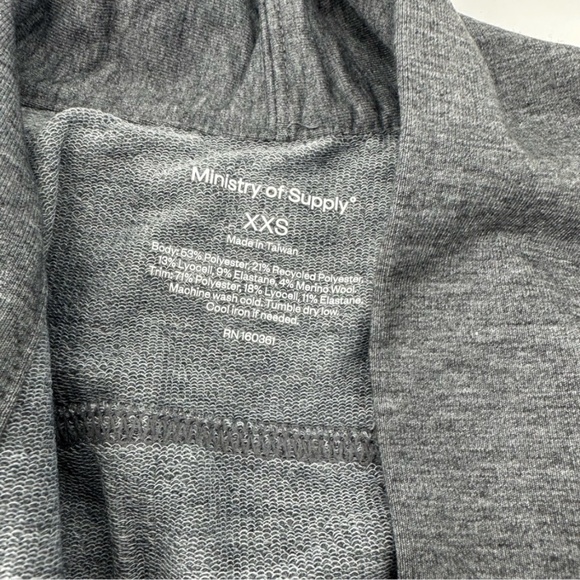 Ministry of Supply | Fusion Classic Grey Heather Terry Cardigan | XXS New - Picture 14 of 14